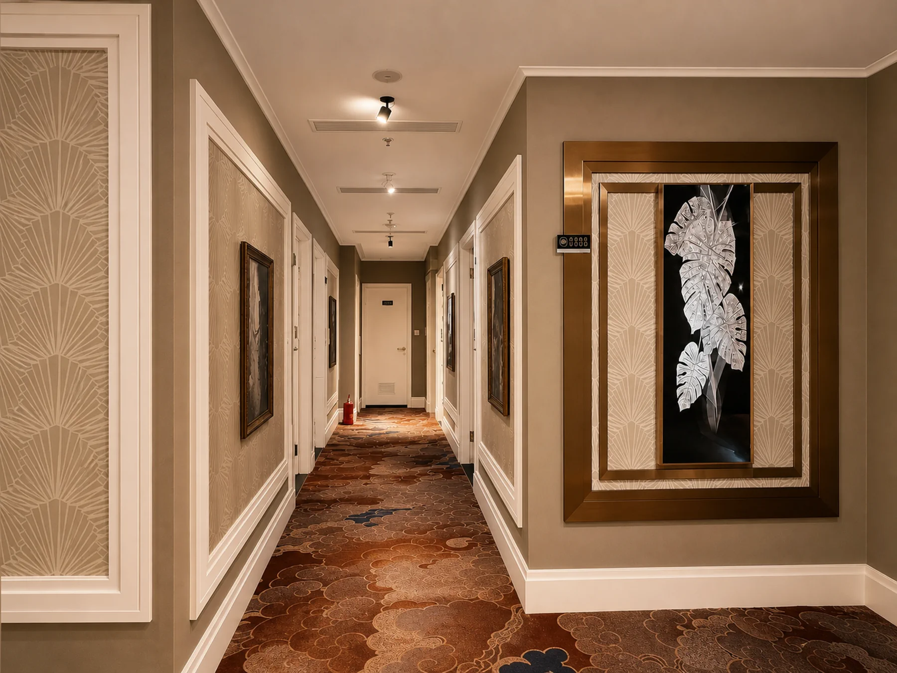 Golden Phoenix Sauna Guest Corridor