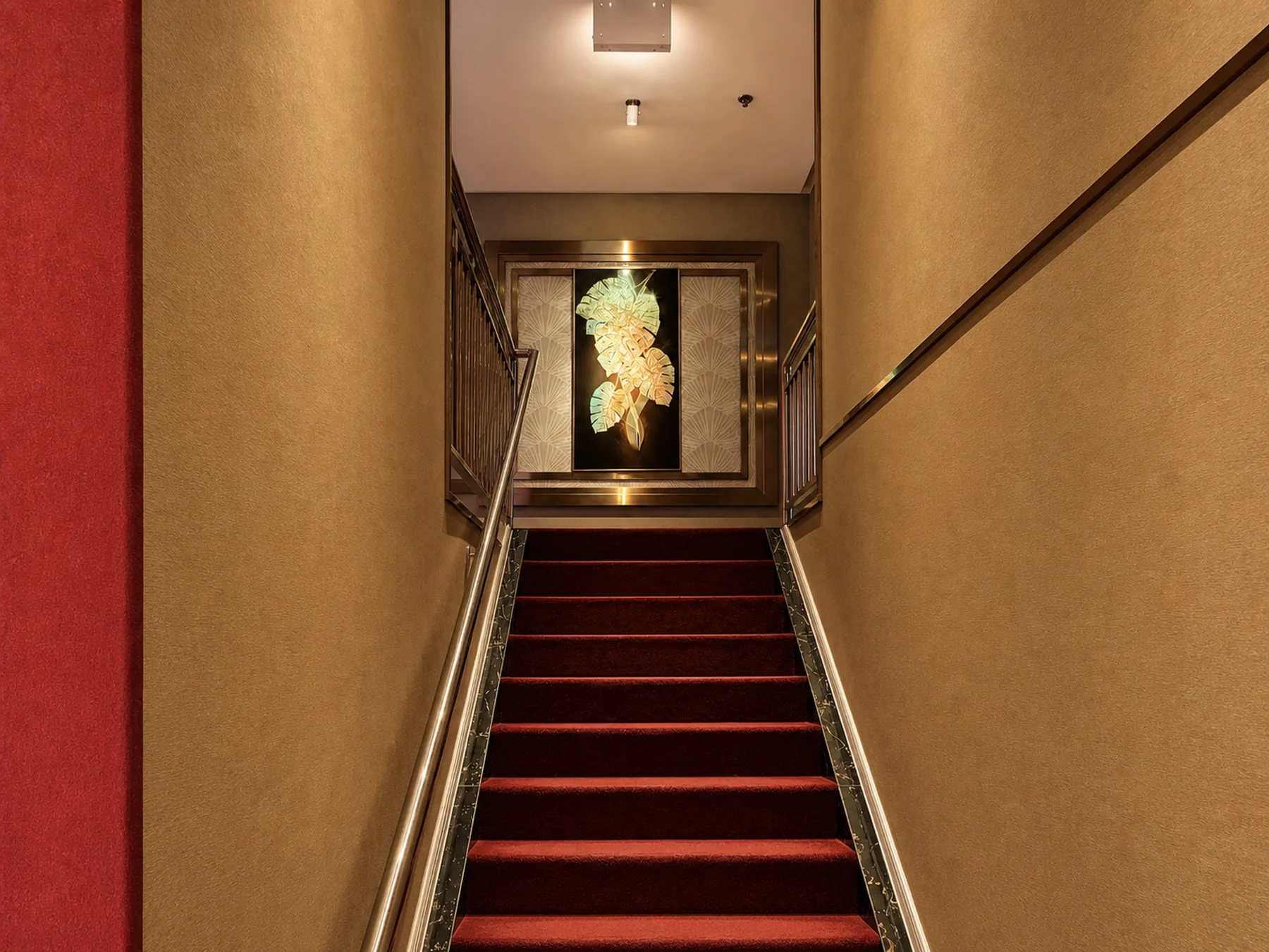 Golden Phoenix Sauna Interior Stairs